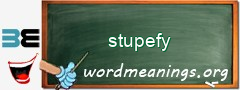 WordMeaning blackboard for stupefy